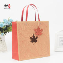 White card board paper with printed color gift shooping tote bag
